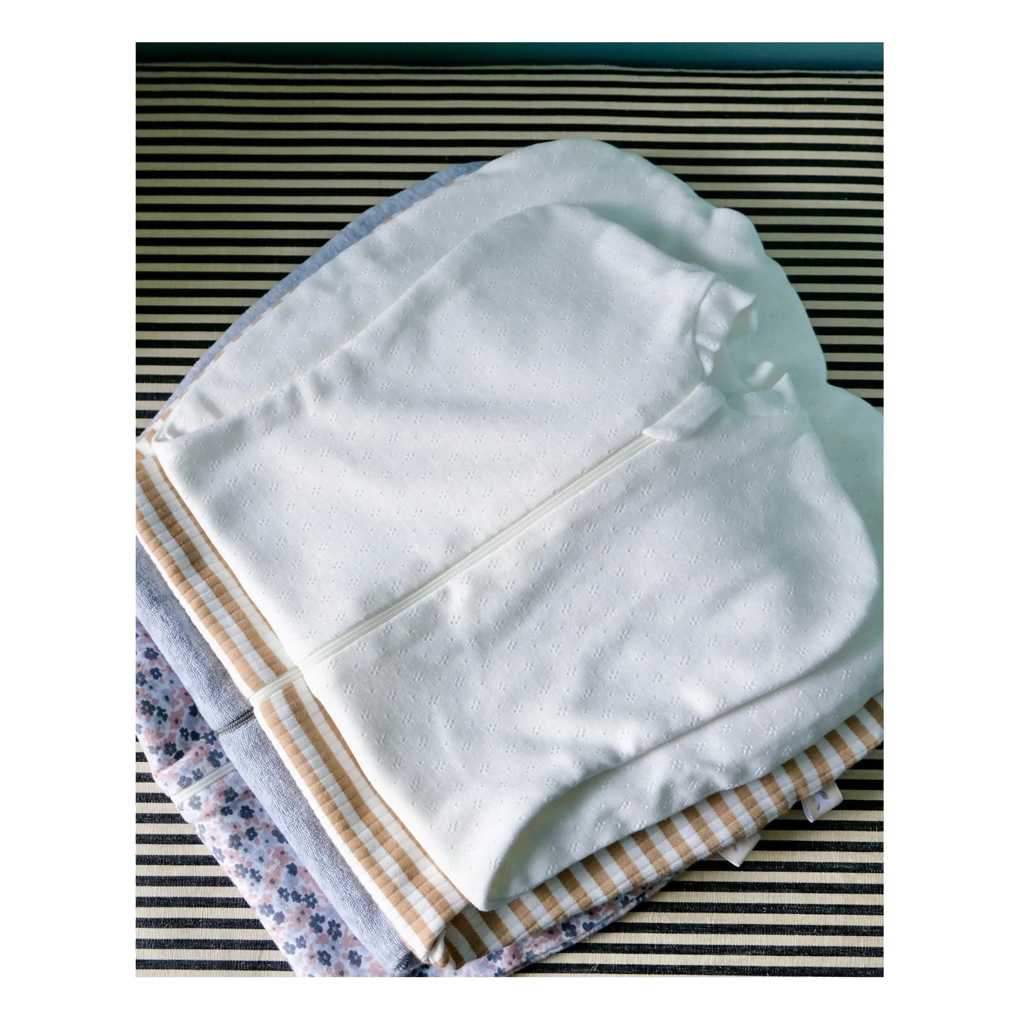 Gigoteuse d'emmaillotage pointelle | Ecru- Image produit n°7