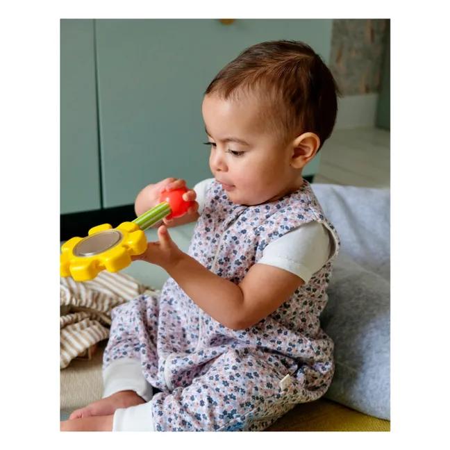 Lightweight sleeping bag with feet in organic cotton | Purple