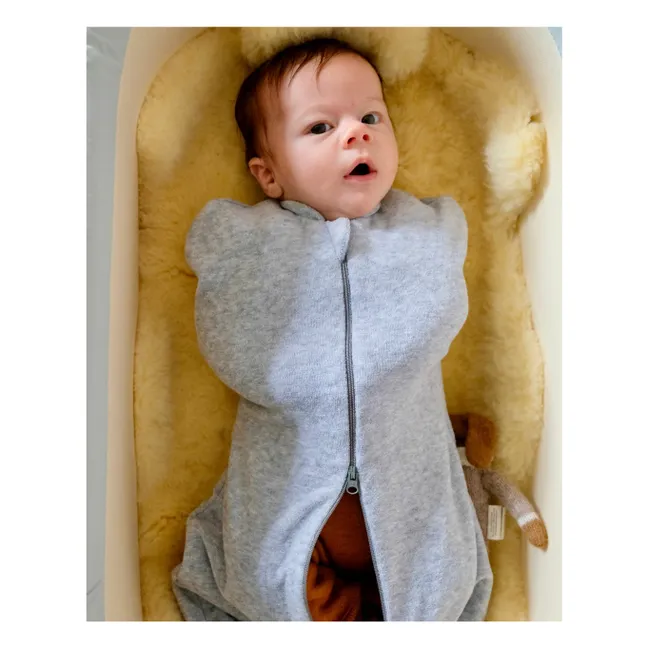 Gigoteuse d'emmaillotage en coton bio | Gris chiné