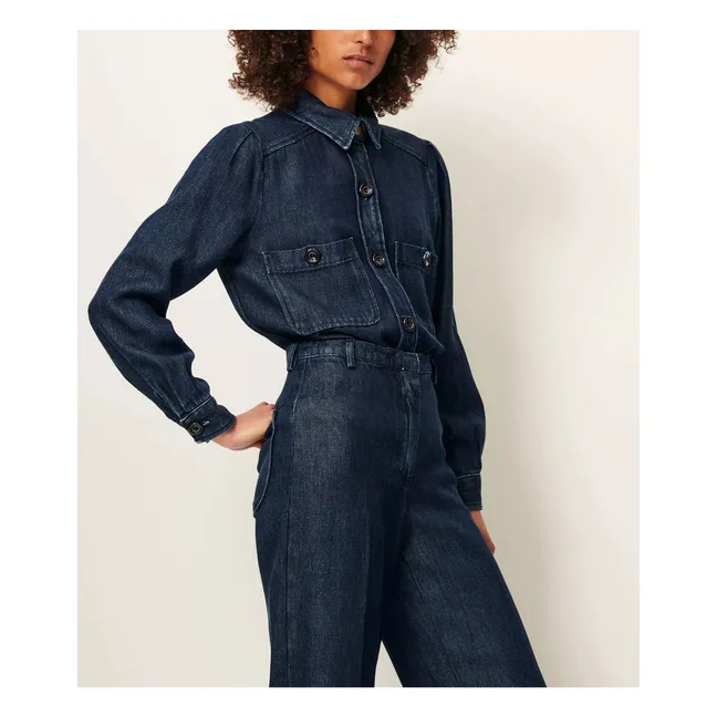 Chemise Theo | Bleu indigo