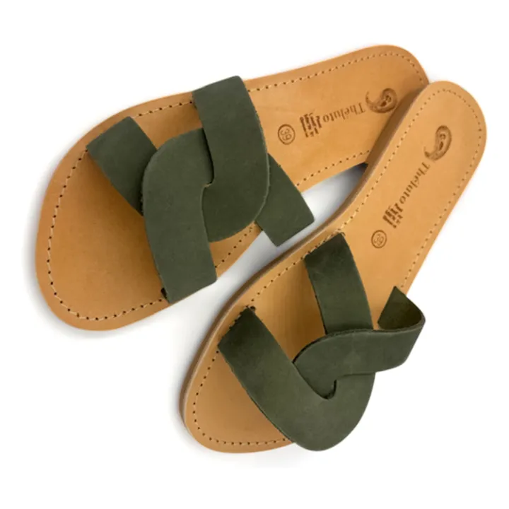 Mules Prune | Vert kaki- Image produit n°0