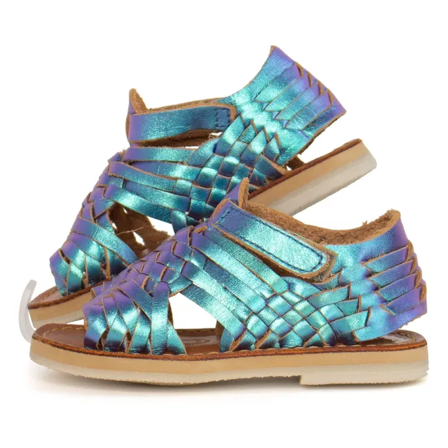 Sandalias Sandalita Mermaid Metallic | Azul Turquesa