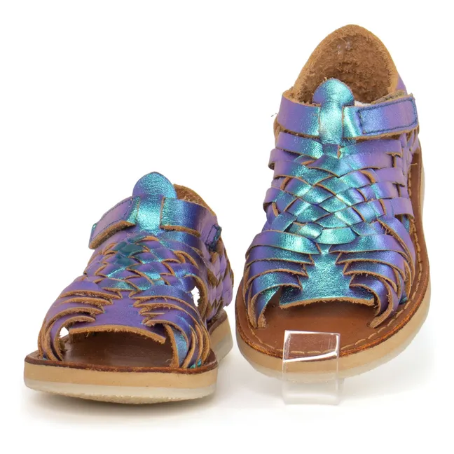 Sandalias Sandalita Mermaid Metallic | Azul Turquesa