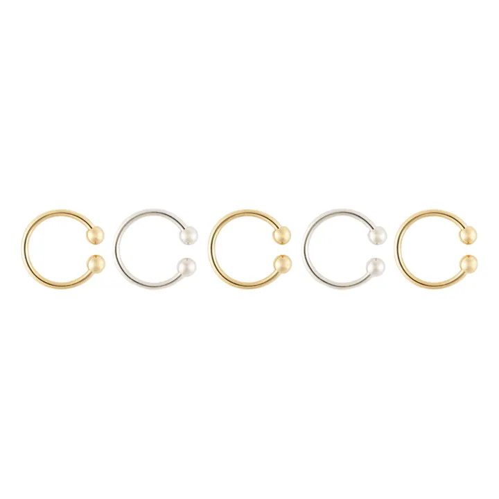 Lot de 5 Earcuff ISIS | Doré/Argenté- Image produit n°0