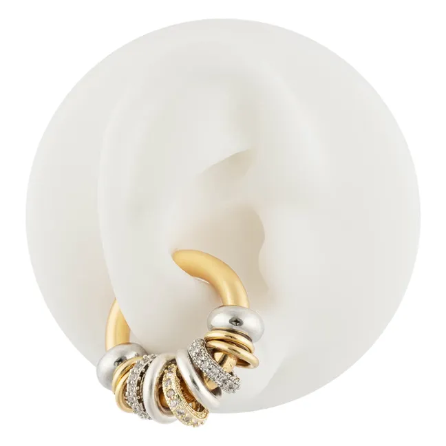 Earcuff Eyelets Shiny | Doré/Argenté