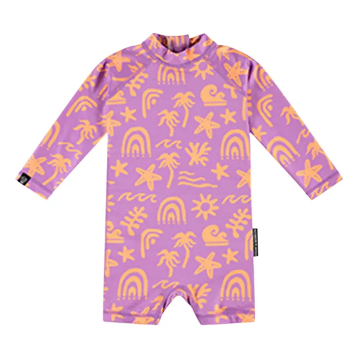 Combishort Anti-UV Tropical Vibes Fibres Recyclées | Violet- Image produit n°0