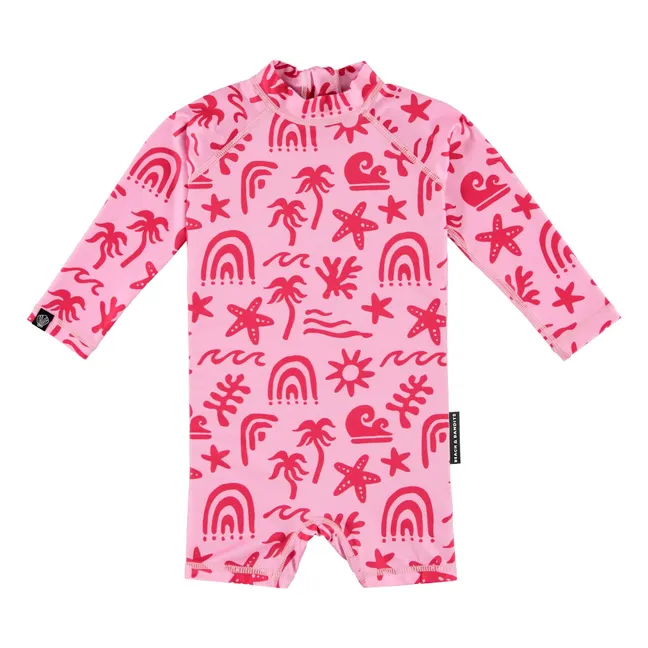 Combishort Anti-UV Tropical Vibes Fibres Recyclées | Rose