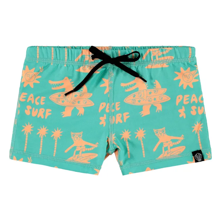 Short de Bain Anti-UV Yaguah Catback Fibres Recyclées | Vert- Image produit n°0