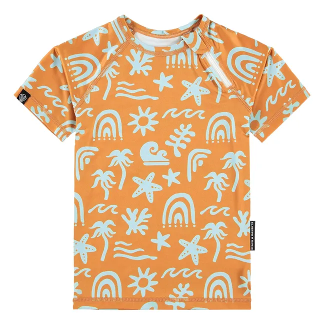 T-shirt Anti-UV Tropical Vibes Fibres Recyclées | Orange