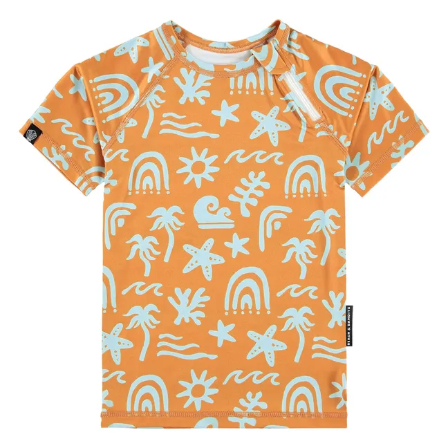Tropical Vibes UV protection T-shirt Recycled fibers | Orange