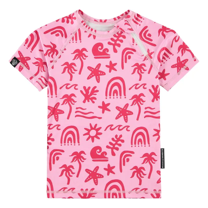 T-shirt Anti-UV Tropical Vibes Fibres Recyclées | Rose- Image produit n°0