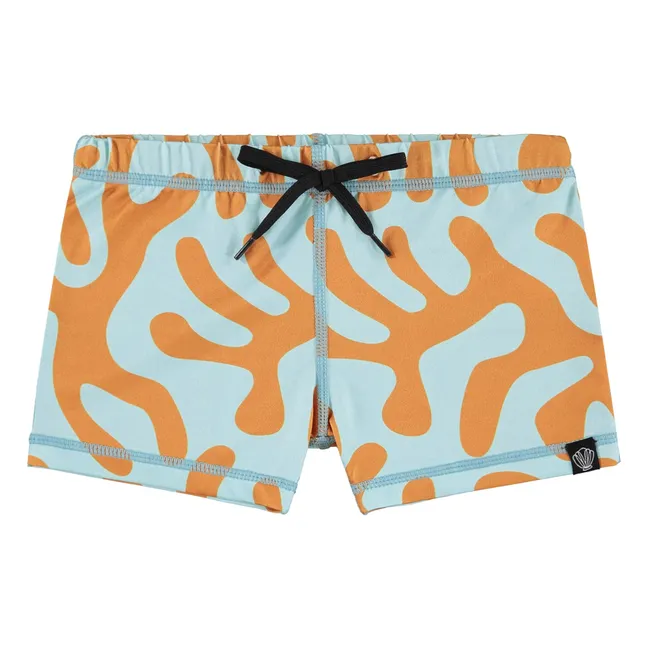 Short de Bain Anti-UV Coral Reef Fibres Recyclées | Bleu ciel