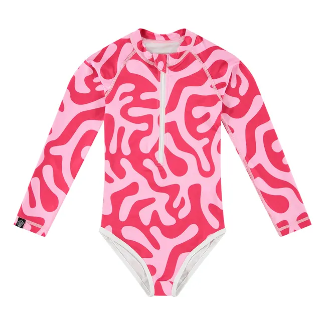 Maillot de Bain Anti-UV Coral Reef Fibres Recyclées | Rose