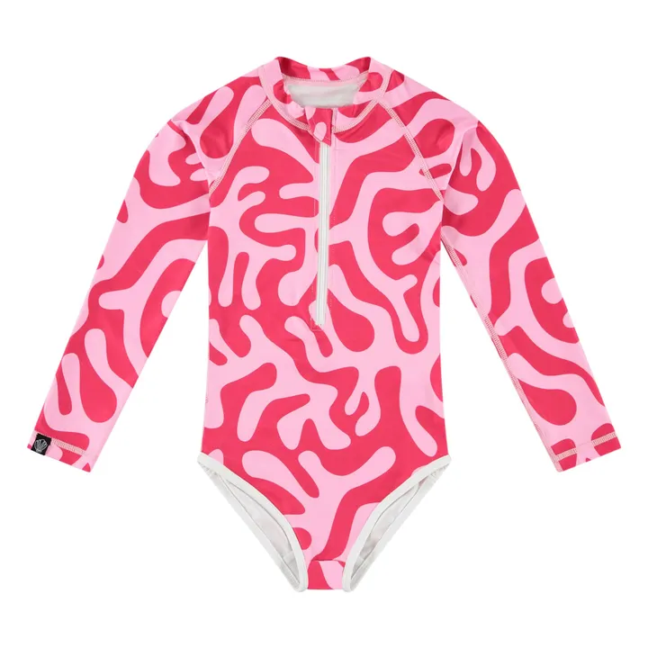 Maillot de Bain Anti-UV Coral Reef Fibres Recyclées | Rose- Image produit n°0