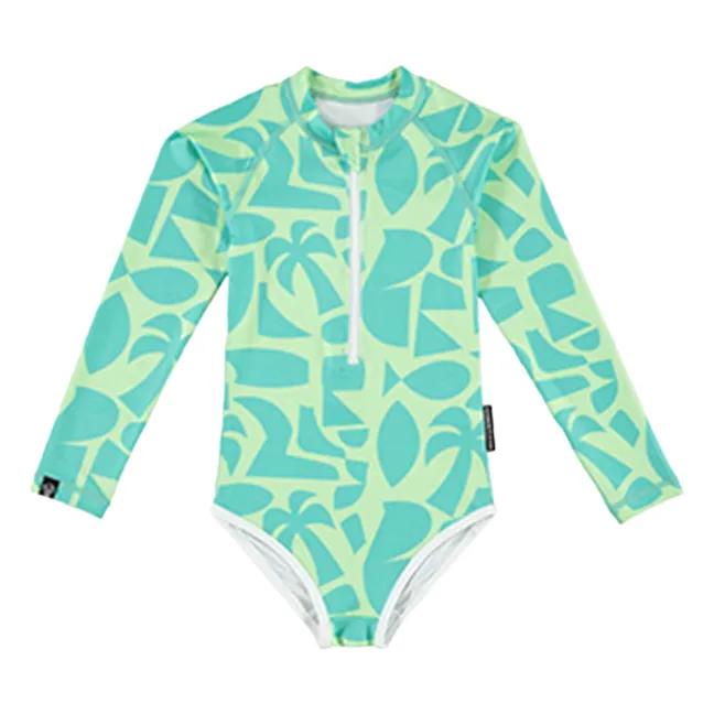 Maillot de Bain Anti-UV Beach Fibres Recyclées | Vert pistache