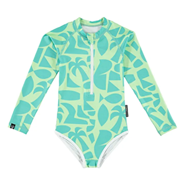 Maillot de Bain Anti-UV Beach Fibres Recyclées | Vert pistache- Image produit n°0