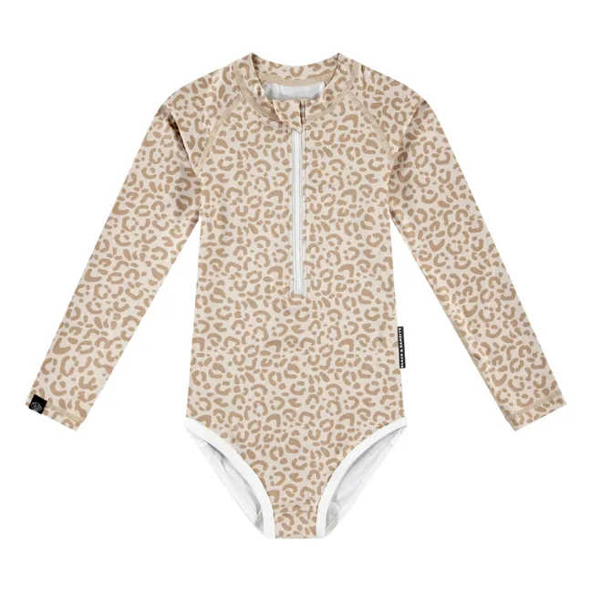 Maillot de Bain Anti-UV Smiley Fibres Recyclées | Beige