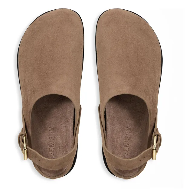 Zuecos Louis de ante | Beige