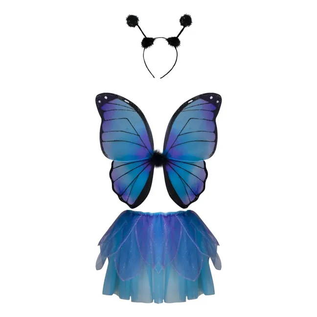 Jupe de papillon avec ses ailes et sa baquette | Bleu