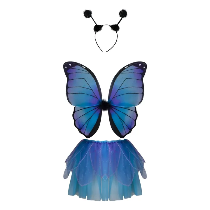 Jupe de papillon avec ses ailes et sa baquette | Bleu- Image produit n°1