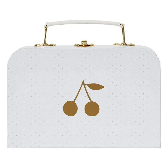 Coffret naissance valisette à pois doré