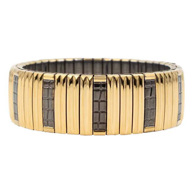 Bracelet SIG 18-1 Stripes | Noir/Doré