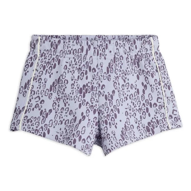 Pantaloncini leopardati in cotone biologico | Lilla