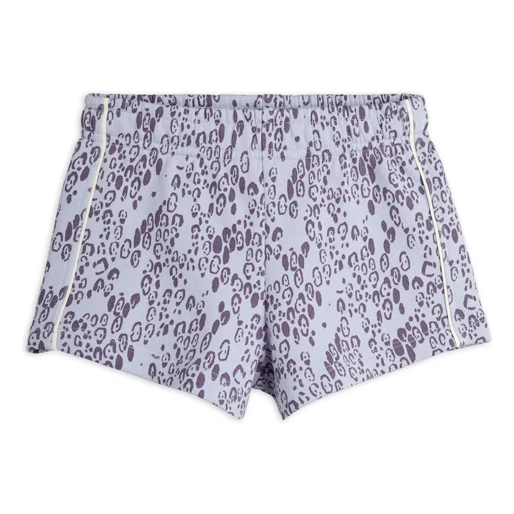 Pantalones cortos de leopardo de algodón orgánico | Lila- Imagen del producto n°0