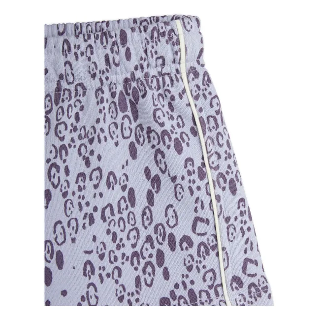 Pantaloncini leopardati in cotone biologico | Lilla