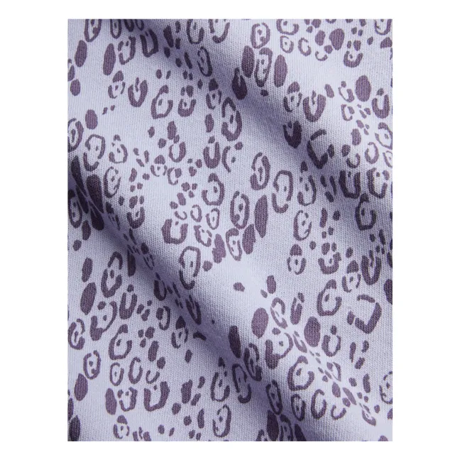 Sweat Léopard Coton Bio | 	Lilas
