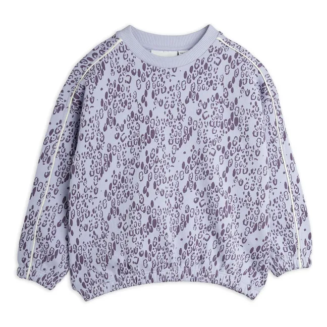 Sweat Léopard Coton Bio | 	Lilas