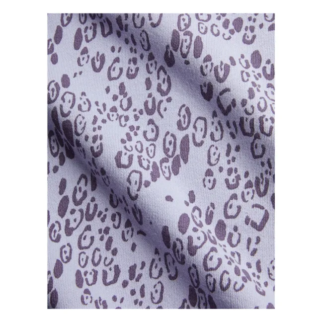Organic cotton leopard shorts | Lilac