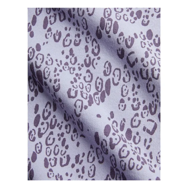 Pantaloncini leopardati in cotone biologico | Lilla