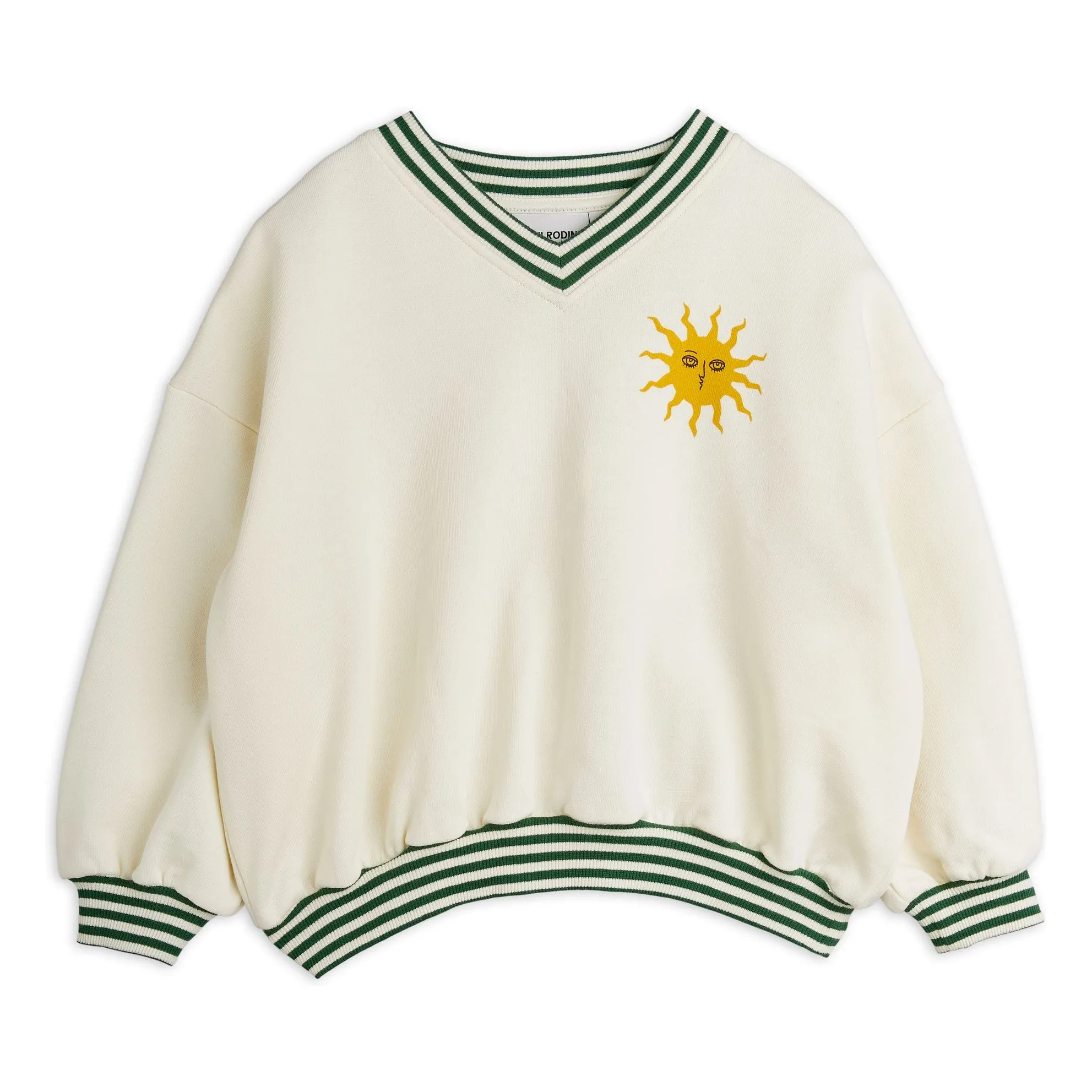 Mini Rodini Ecru Sun Organic Cotton Sweatshirt