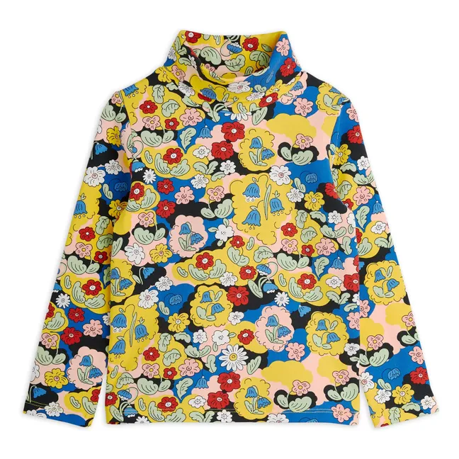 Pull Fleuri Coton Bio | Jaune
