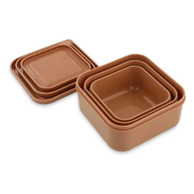 Mrs. Cat 3-piece snack boxes | Pink