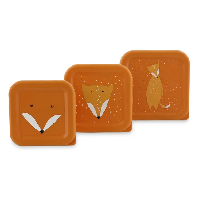 Mr. Fox 3-piece snack boxes