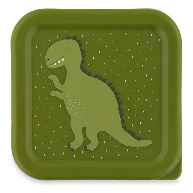 Boîtes à Repas 3 pièces Mr. Dino | Vert kaki