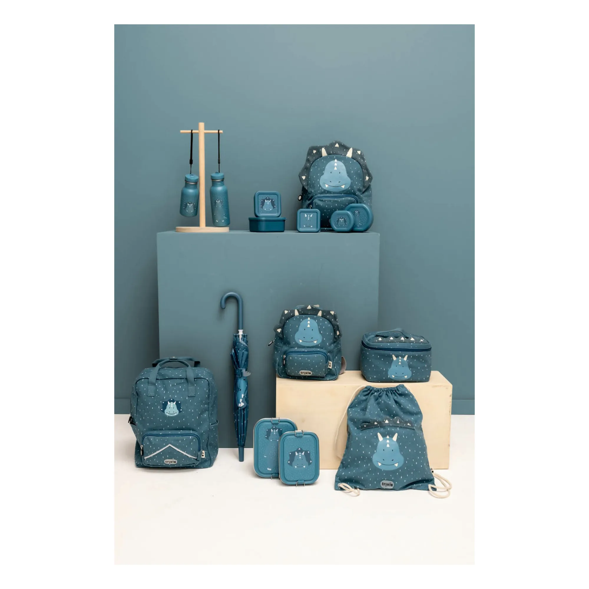 Sac à Dos Mr. Triceratops | Bleu gris- Image produit n°5