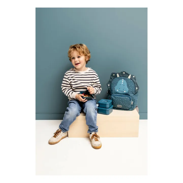 Boîtes à Goûter 3 pièces Mr. Triceratops | Bleu- Image produit n°1