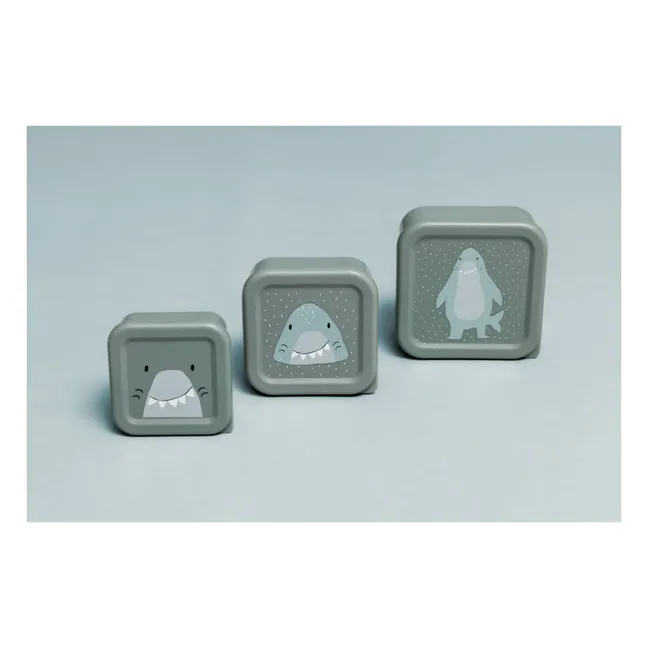 Mr. Shark 3-piece snack boxes