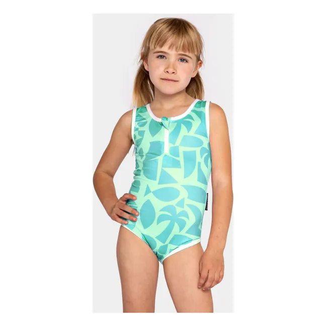 Maillot 1 Pièce Anti-UV Beach Fibres Recyclées | Vert pistache