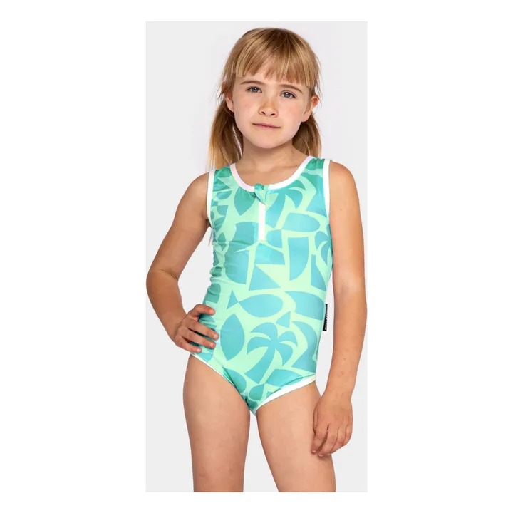 Maillot 1 Pièce Anti-UV Beach Fibres Recyclées | Vert pistache- Image produit n°1