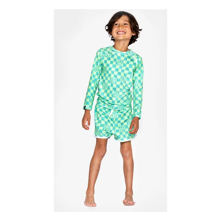 Short de Bain Anti-UV Surf Fibres Recyclées | Vert- Image produit n°1