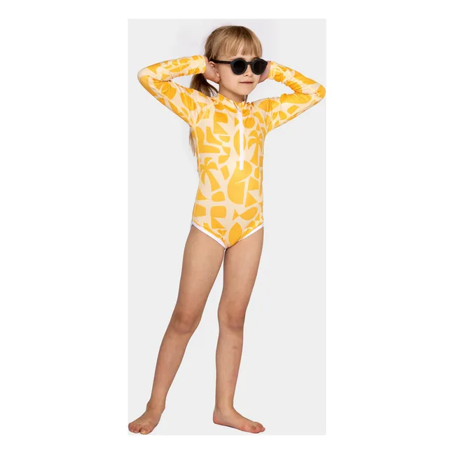 Maillot de Bain Anti-UV Beach Fibres Recyclées | Jaune