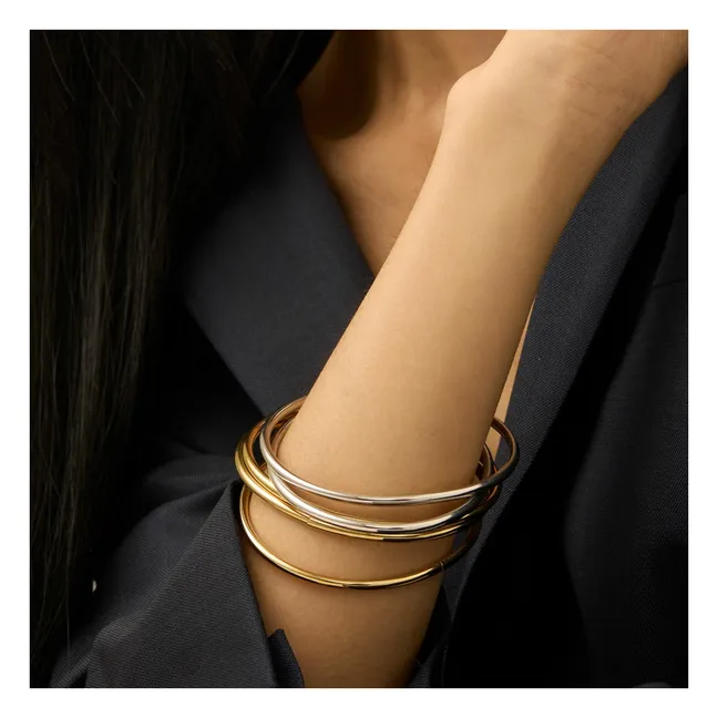 Set of 5 Dane Wedding Band Bracelets | Gold/Silver