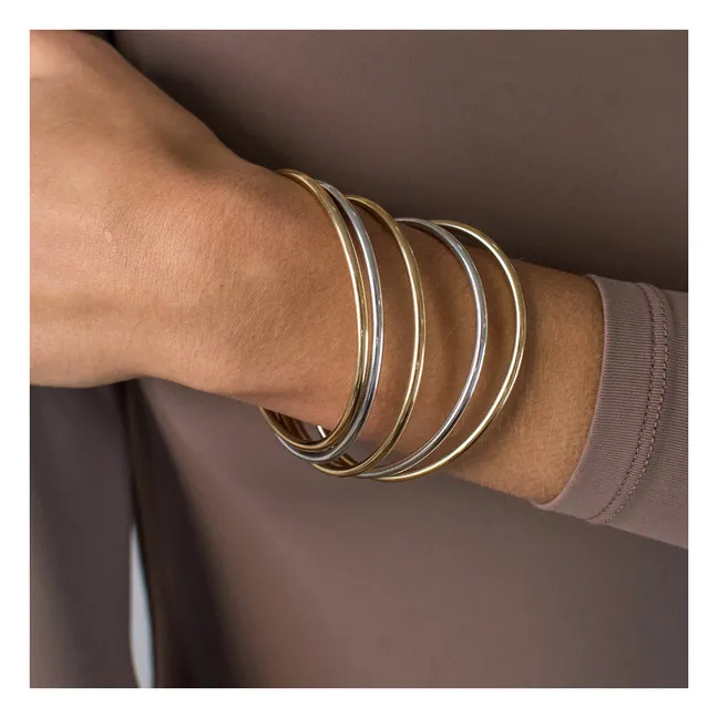 Set of 5 Dane Wedding Band Bracelets | Gold/Silver