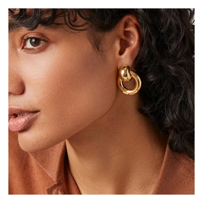 Boucles d'Oreilles Mega Faye | Doré