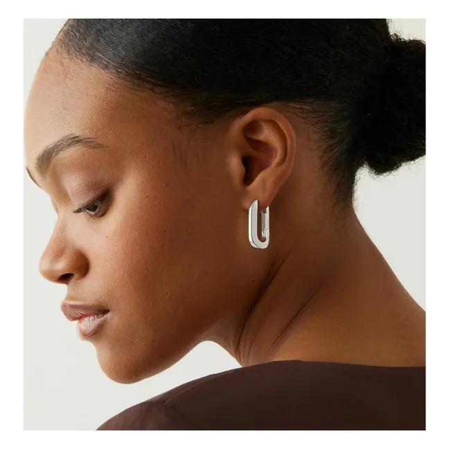 Boucles d'Oreilles U-Link | Argenté