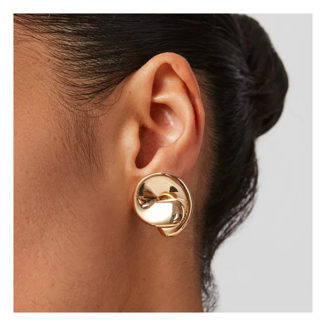 Boucles d'Oreilles Rio Button | Doré